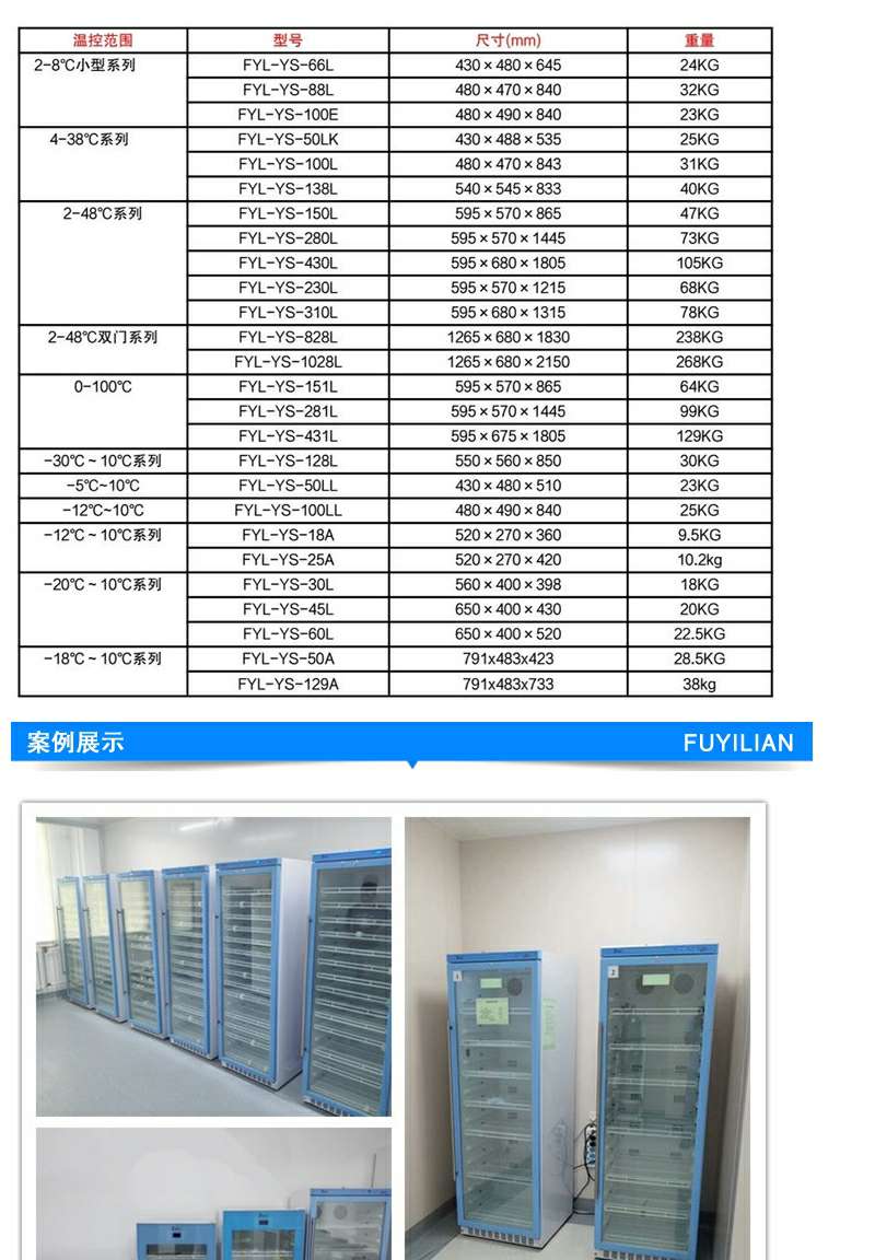 实验用样品4度冰箱FYL-YS-828L具有断电报警功能