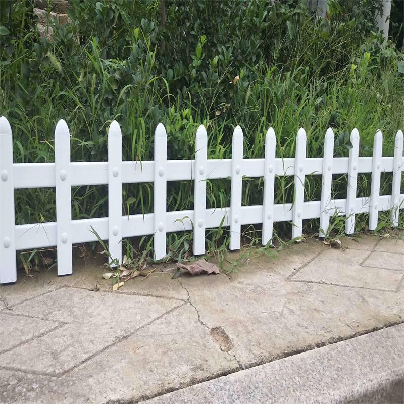 PVC塑钢花池护栏 绿化带花园防护栅栏 路边公园带弯头隔离栏