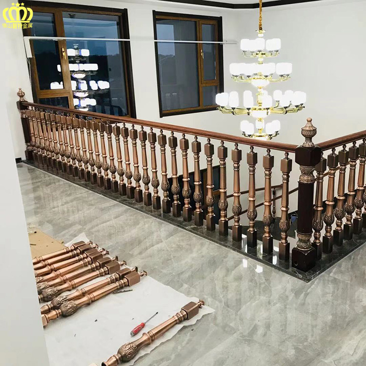 新中式新房楼梯铝合金立柱多种款式