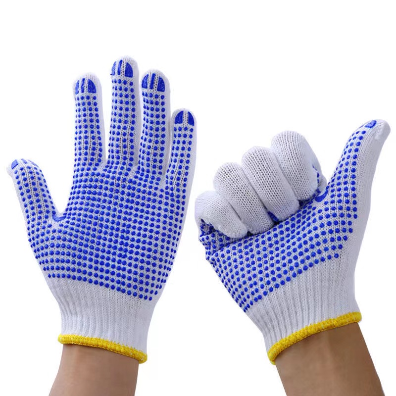 点胶点塑耐磨加厚工地工作工业干活男女线手套