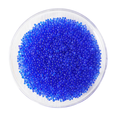 青岛宸容变色硅胶吸附剂3-5mm蓝色变色硅胶吸湿防潮500g瓶装电厂用干燥剂
