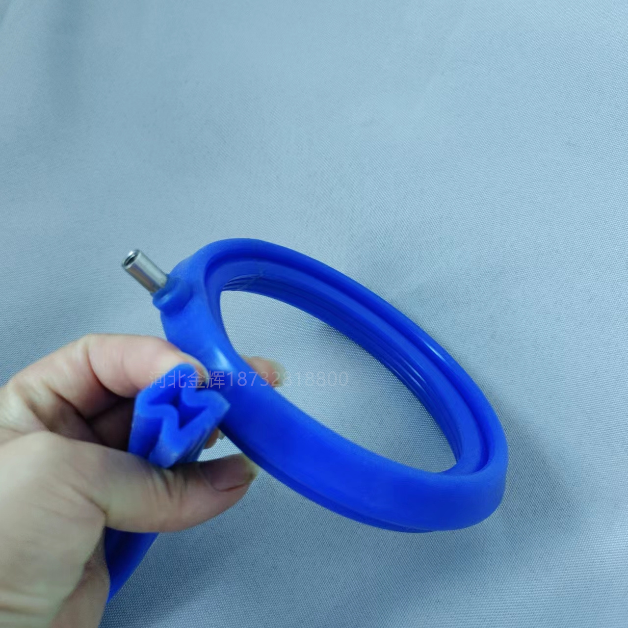 金辉定制蓝色耐腐蚀硅橡胶充气密封圈整模加布圆形充气密封条气囊、圈