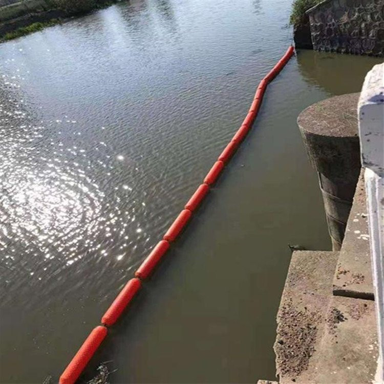 漂浮水面泡沫垃圾攔阻索浮漂 鋼絲繩串聯河道攔污繩漂浮桶