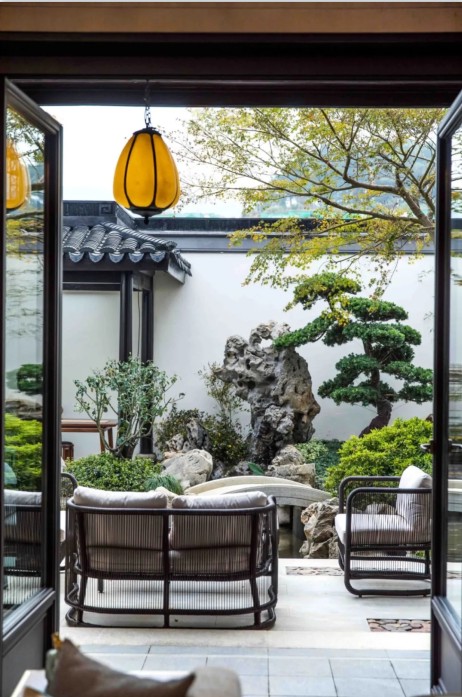 萧山现代别墅花园设计