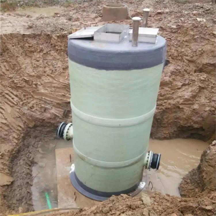 全自动玻璃钢一体化泵站 地埋式雨水提升预制泵 提升井 **排涝排水