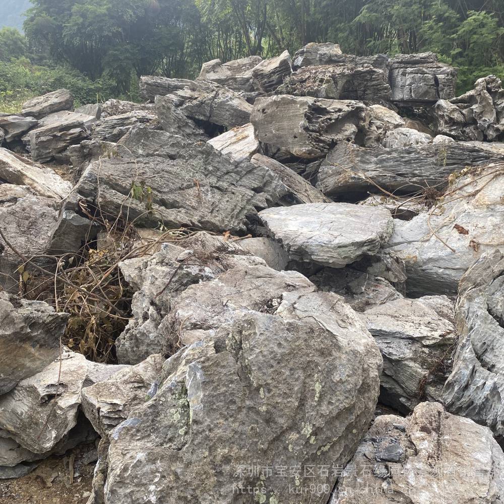 自然假山英石 黑山石厂家 英德石产地 盆景假山石 自然景观石头