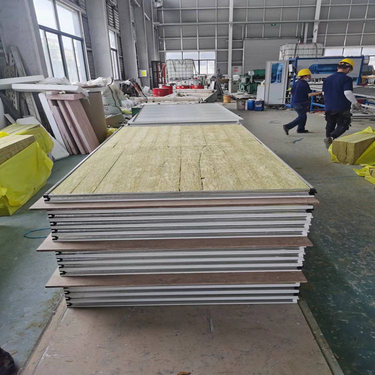 南通厂家供应岩棉净化板 彩钢板 1150型纯平岩棉夹芯板