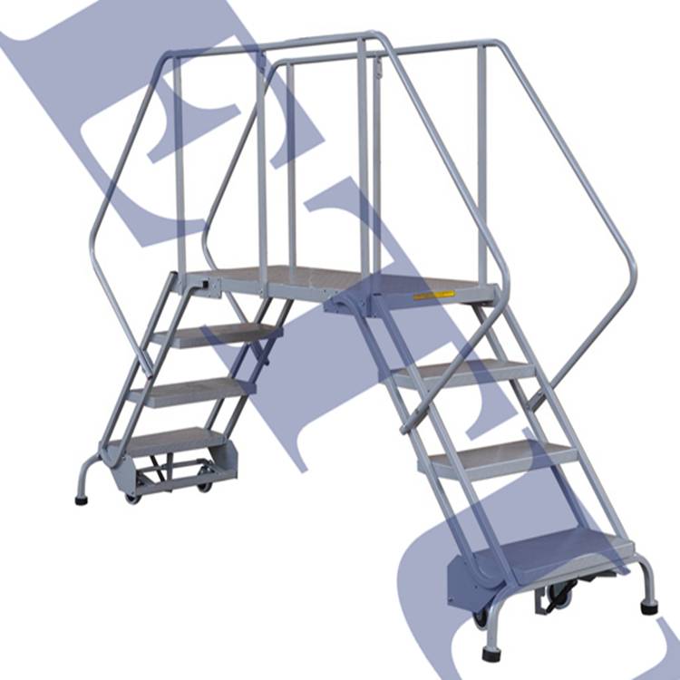 ETU易梯优,跨线梯工业不锈钢可移动式双向作业梯流水线工作梯跨梯非标定制