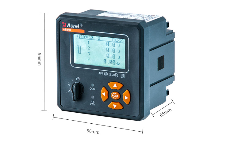 安科瑞AEM96多功能电能计量表配电柜配套嵌入式防窃电