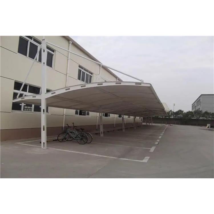 东莞户外景观停车车棚定做 双开膜结构雨棚