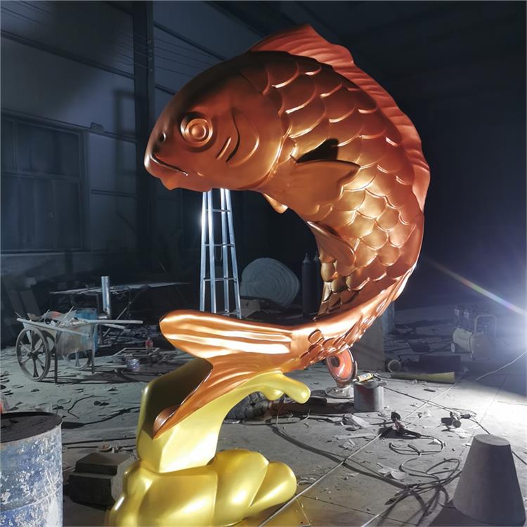 工厂-鲤鱼雕塑-鲤鱼雕像