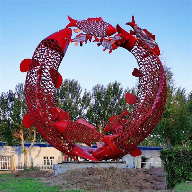 水池鲤鱼雕塑-鲤鱼雕塑-工厂