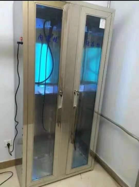 济南医用双门不锈钢紫外线臭氧鞋柜挂衣柜超声波清洗机