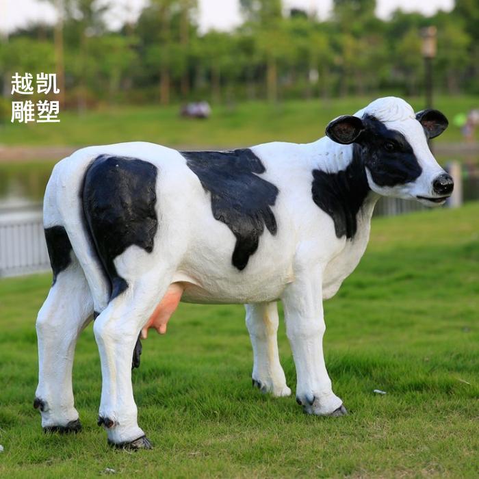 装饰不锈钢奶牛雕塑制造商 校园奶牛雕塑 城市牛类雕塑