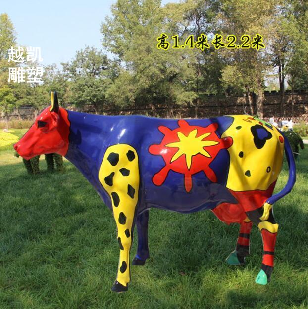 不锈钢景观奶牛雕塑制造厂家 校园奶牛雕塑 园林建筑牛类雕塑