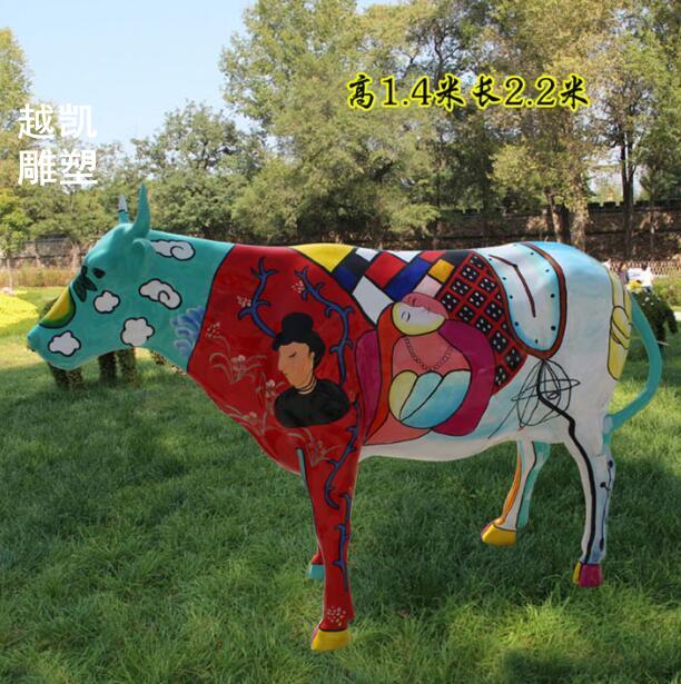 制造不锈钢奶牛雕塑工厂 奶牛雕塑公司 小区景观牛类雕塑