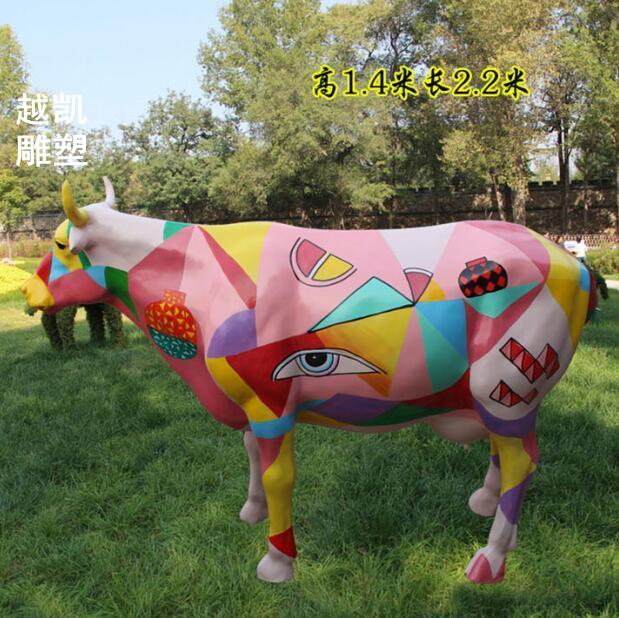 不锈钢奶牛雕塑制作生产商 制作奶牛雕塑 标志牛类雕塑