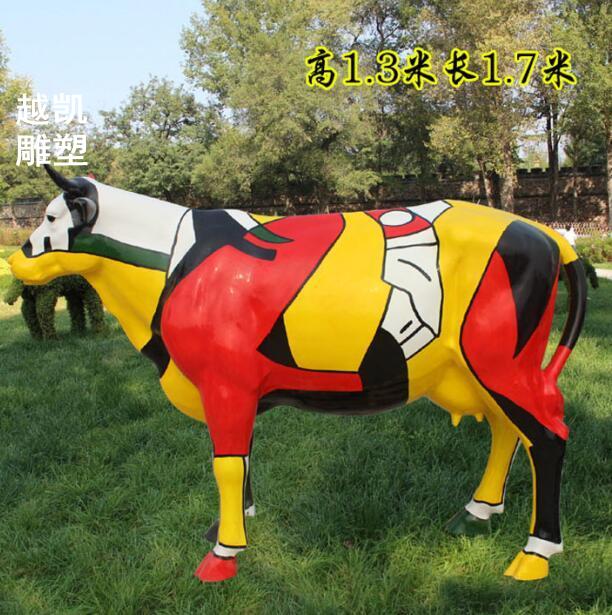 不锈钢奶牛雕塑镂空制造厂家 欧式奶牛雕塑风格 金属牛类雕塑制作