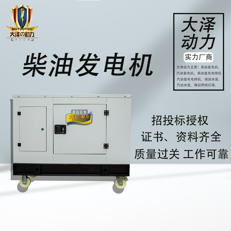 上海移动式20千瓦柴油发电机220V 20kw柴油发电机