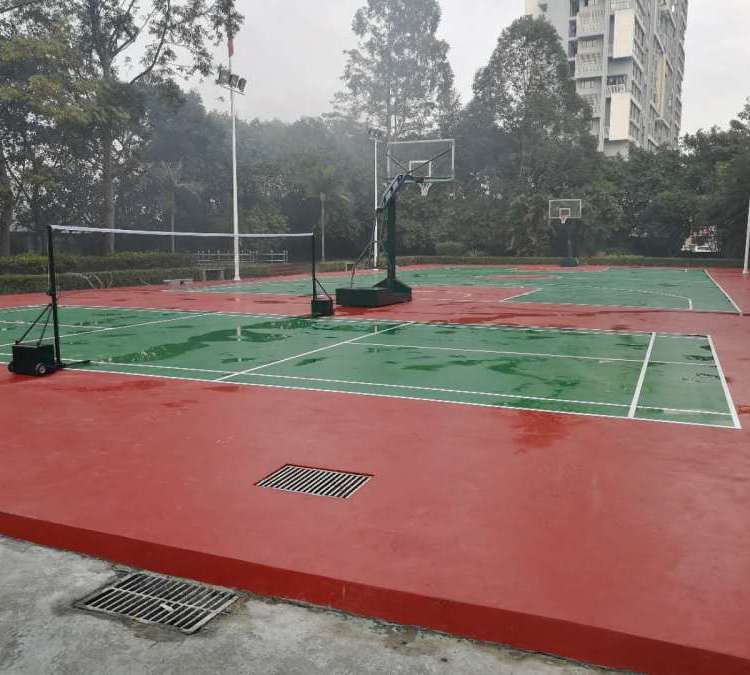 汕尾城区室内外羽毛球场健身房地胶垫篮球场运动地板乒乓球PVC塑胶地板