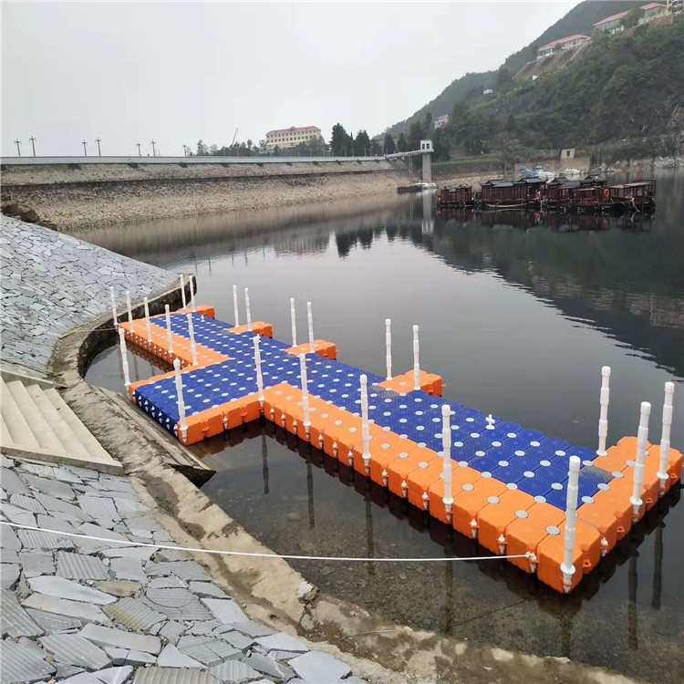 HDPE水上浮橋組合模塊 河道施工臨時過河棧道浮體