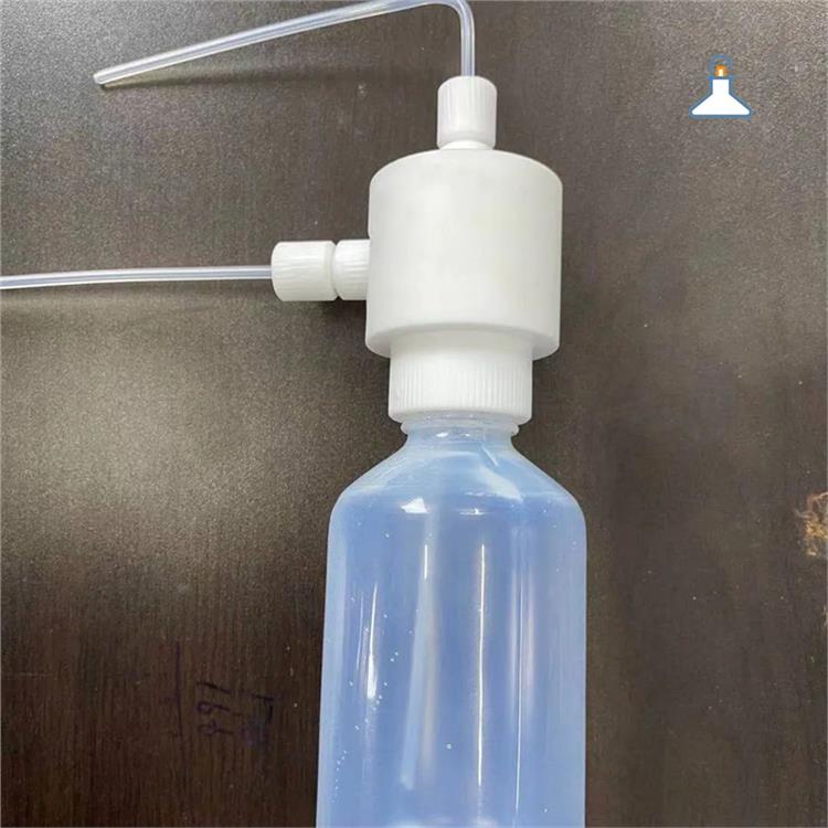 低析出PFA洗气瓶 南京瑞尼克不挂壁氟树脂洗气瓶 氟树脂塑料瓶