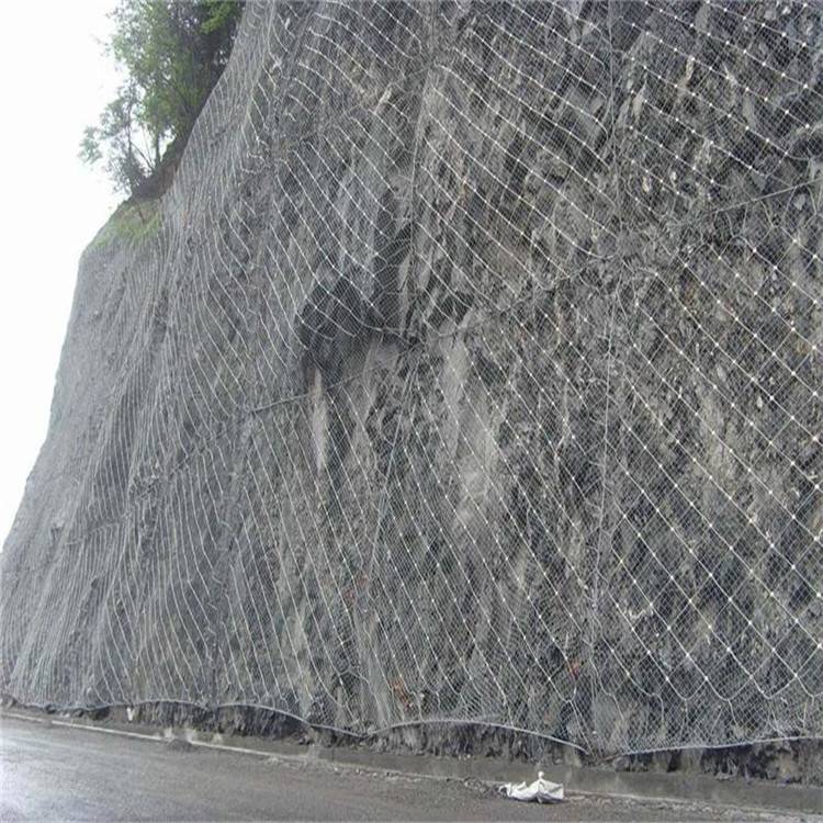 销售高速公路边坡主动防护网 镀锌钢丝被动防护网 护坡网