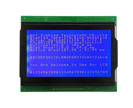 MCU/8bit工控显示模块256*128模组图形液晶