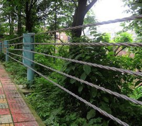 三股七芯缆索护栏、柔性防撞护栏、景区道路绳索护栏