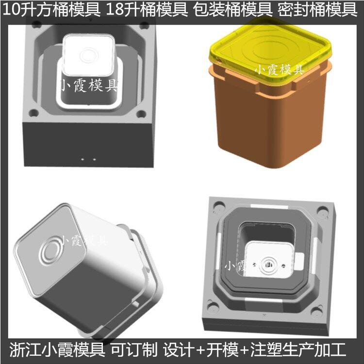 浙江注塑模具 45L食品桶塑胶模具