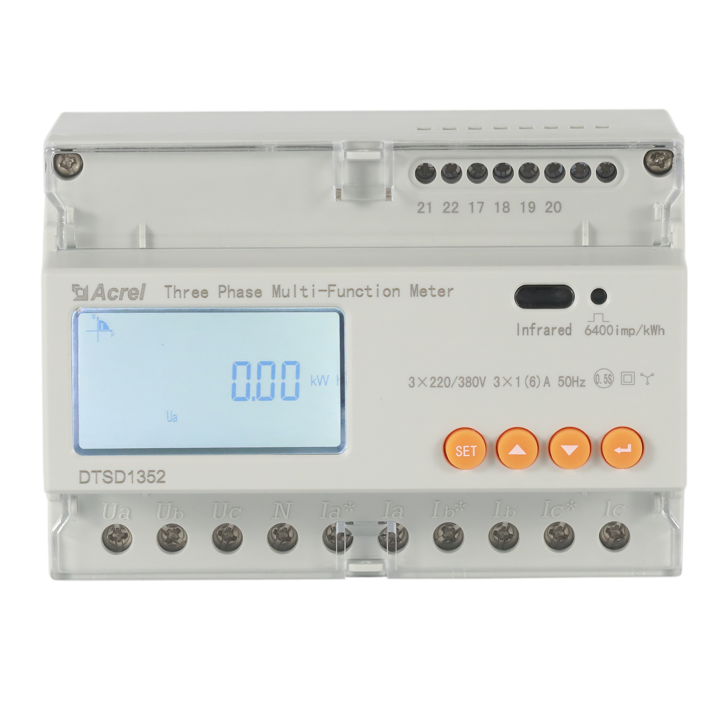 安科瑞DTSD1352-CH多功能电表全电参量测量电能表分时计费开关量