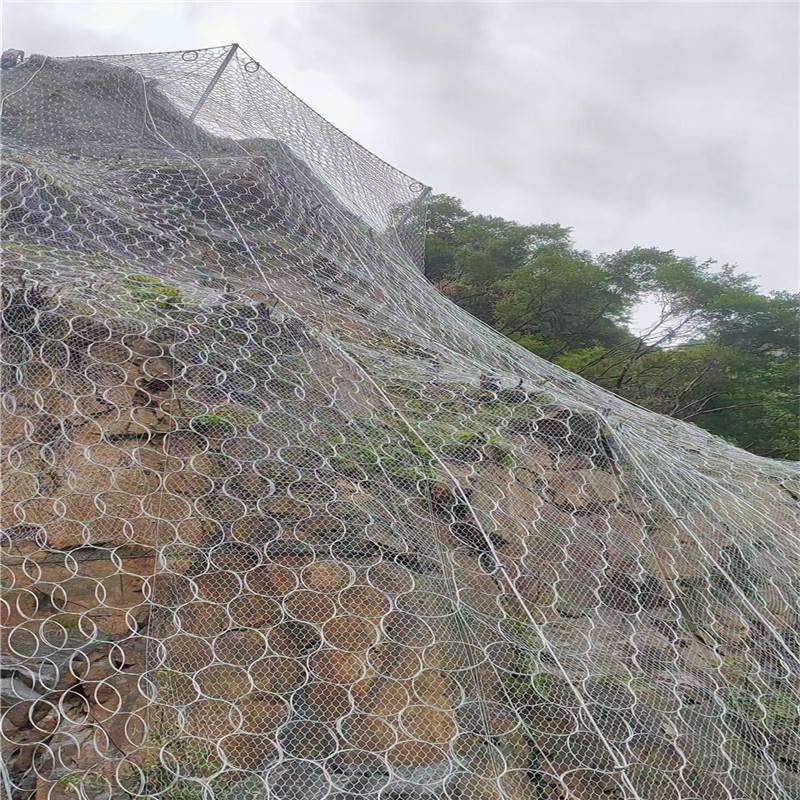 柔性钢丝绳网山体护坡主动防护网 边坡治理工程用网
