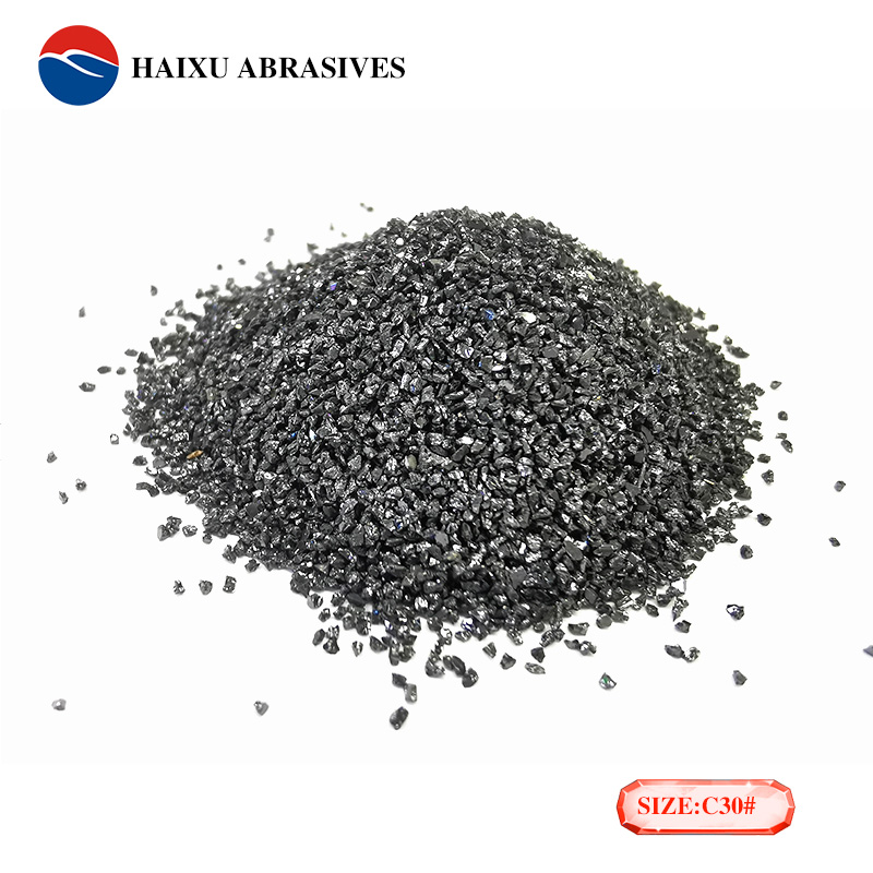 F30目黑碳化硅一级SiC研磨砂用于花岗岩喷砂