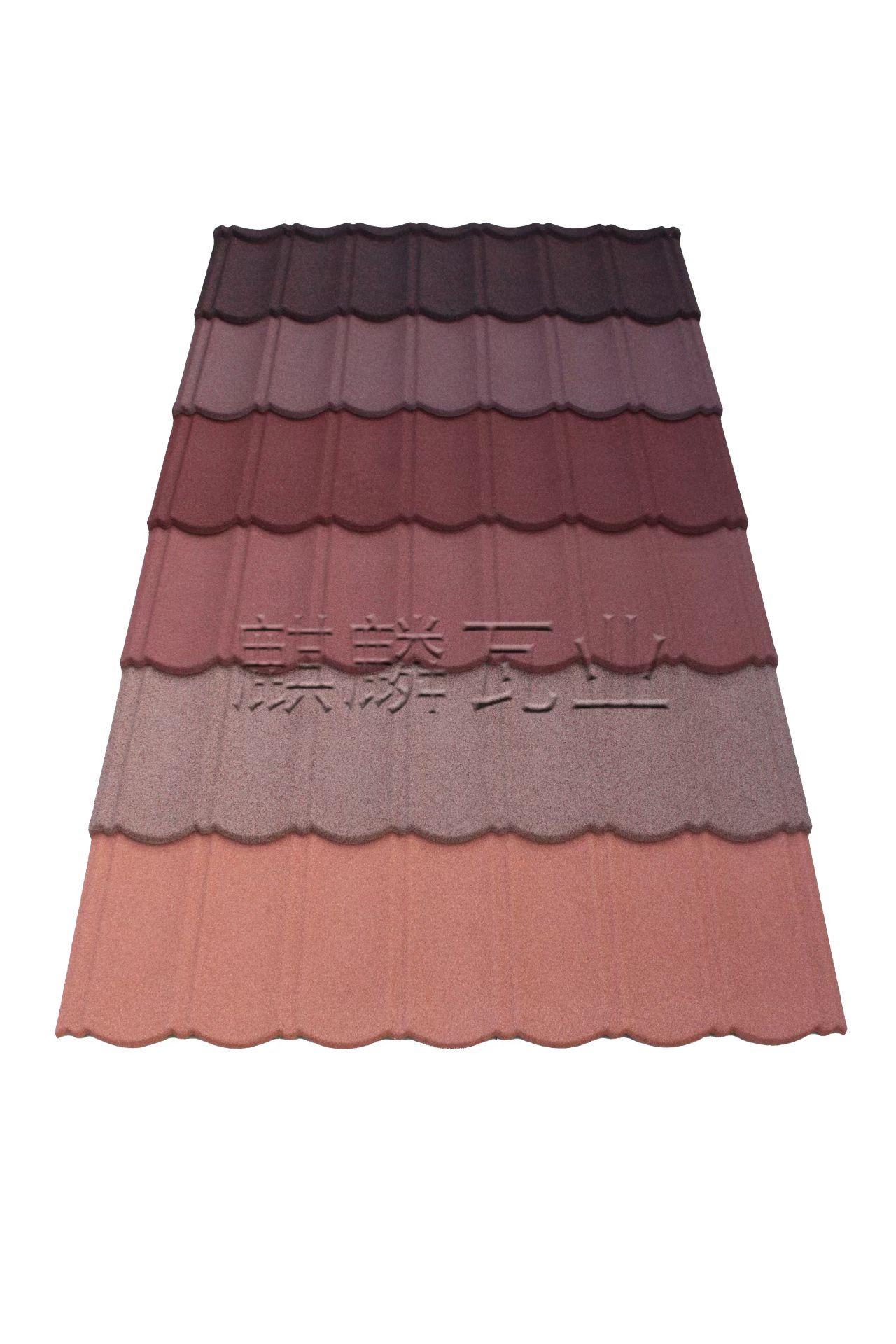 屋顶连石金属瓦 防水 斜边型 色彩多样 款式可选