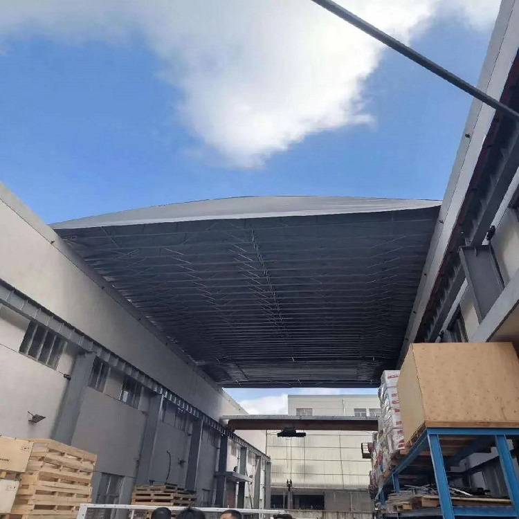 华南地区大型移动仓库棚电动智能伸缩棚大型伸缩遮阳棚制作安装