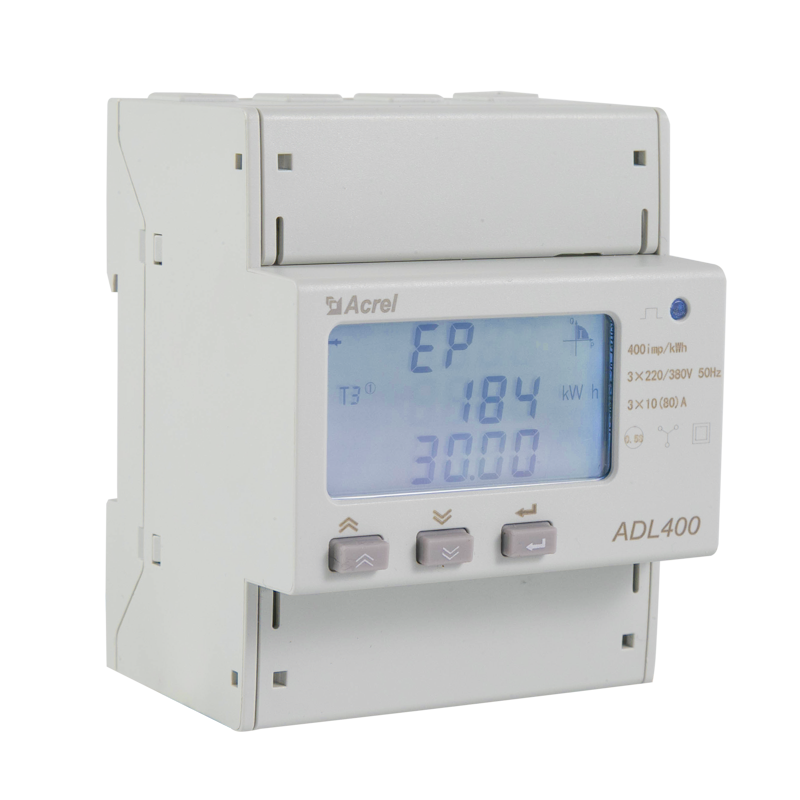 安科瑞三相导轨式电能表ADL400/CF 峰平谷计量 RS485通讯