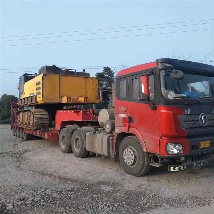 东源县大件运输_货车拉货运输后八轮旋挖钻机打桩机