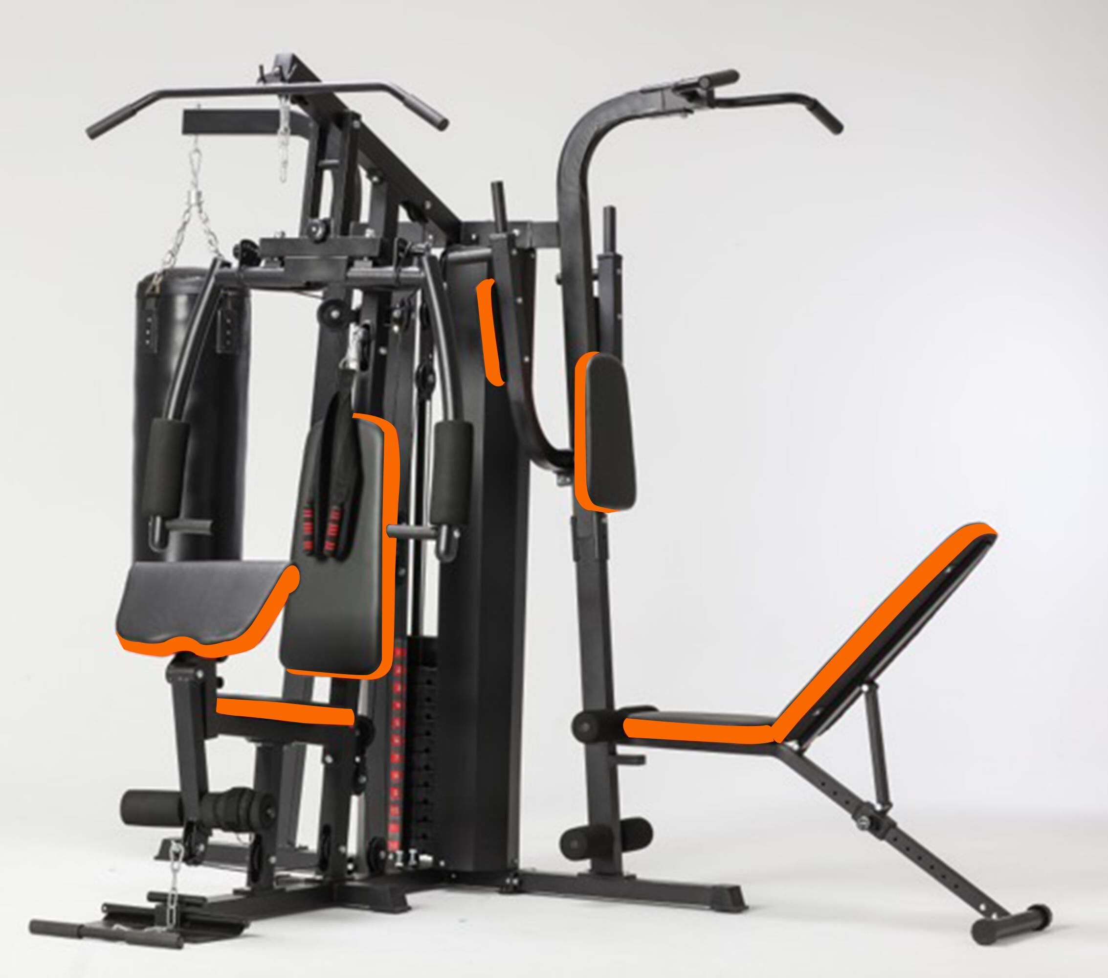 舒康三人站组合训练力量器械室内健身器材公司健身房全套配置
