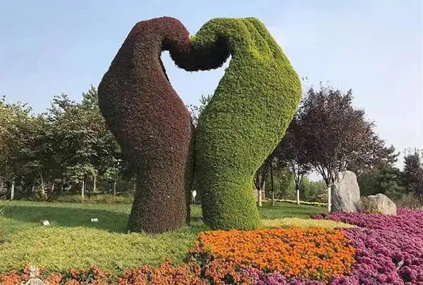 仿真绿雕工艺品造型 定制花海五色草植物 景观雕塑落地 卡通动物绿雕