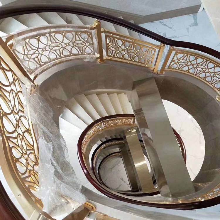 中式铝雕花楼梯护栏扶手 流行复古的华丽造型