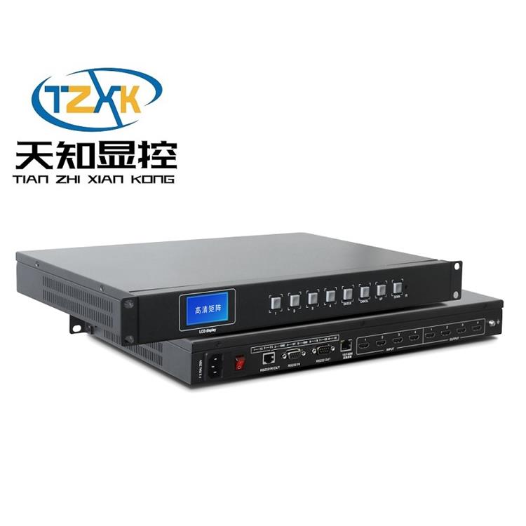 HDMI 4K60 8x8矩阵带音频剥离 插卡式真4K音频解嵌矩阵如何实现拼接