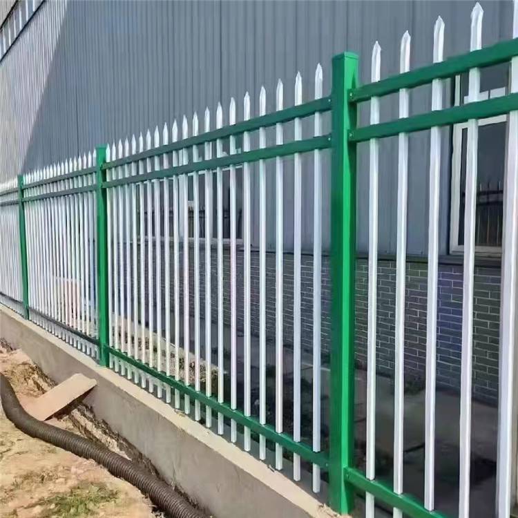 锌钢围墙护栏 加工别墅小区防爬防护围栏施工