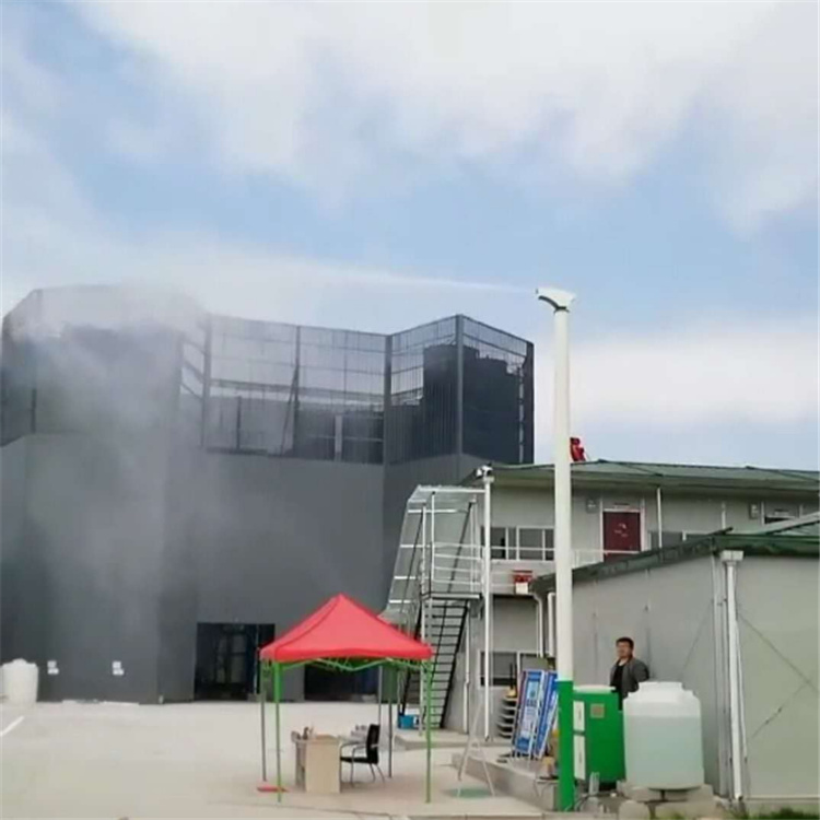 工厂道路降尘喷雾设备 四川工地除尘喷雾桩系统 360度旋转喷雾除尘