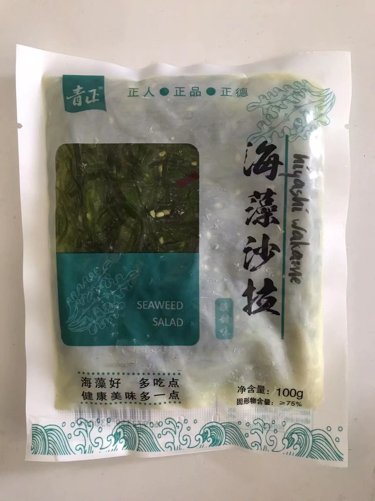 青正海藻沙拉100g调味裙带梗丝