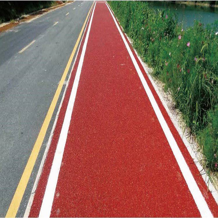 韶山旅游景点非机动车道红色透水路面铺装材料选择