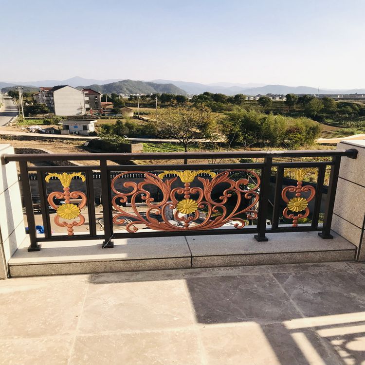 铜条楼梯图片 酒店铝艺装饰大堂围栏 崇尚生活品位