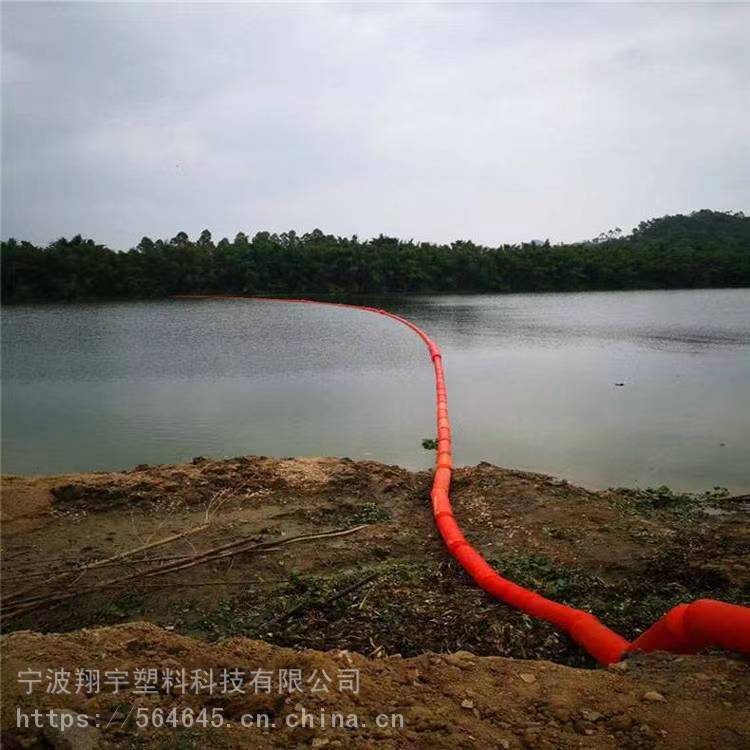 水域拦截聚乙烯材质塑料浮筒 钢丝绳串联自浮式拦污排