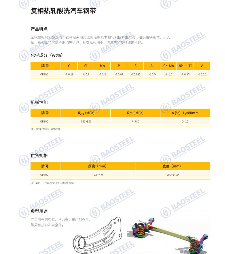 抗拉CP800宝钢股份