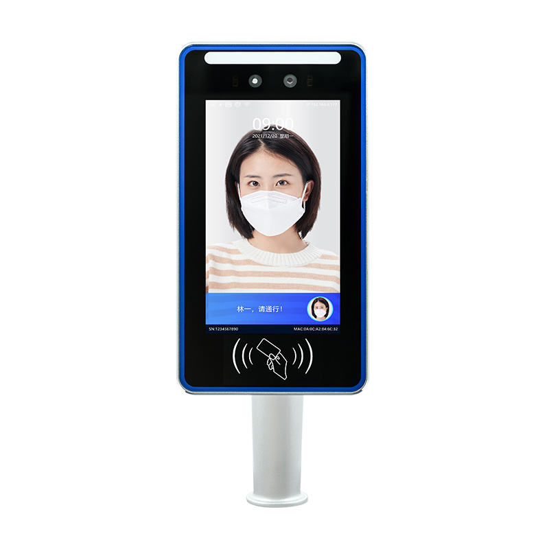海日萨7寸中性人脸双目活体检测识别动态防水考勤门禁系统