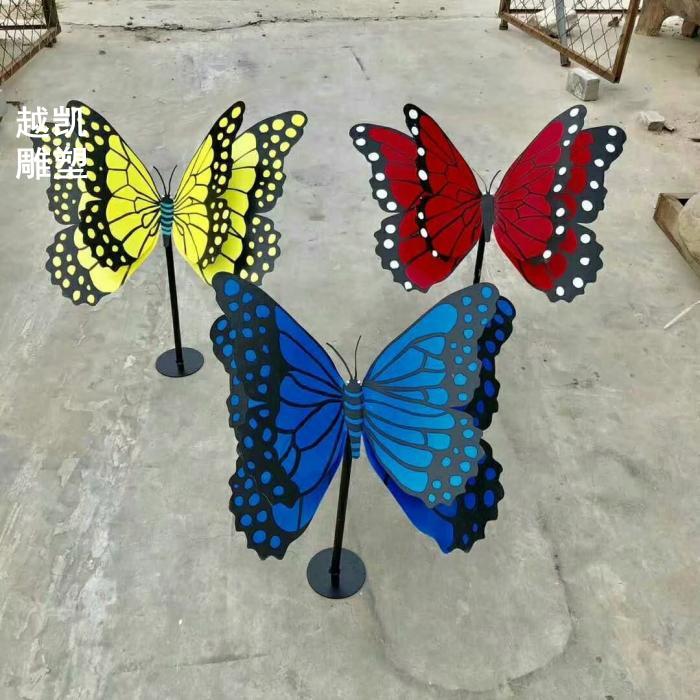 景观镂空蝴蝶雕塑价格 几何类型 水景玻璃钢雕塑蝴蝶